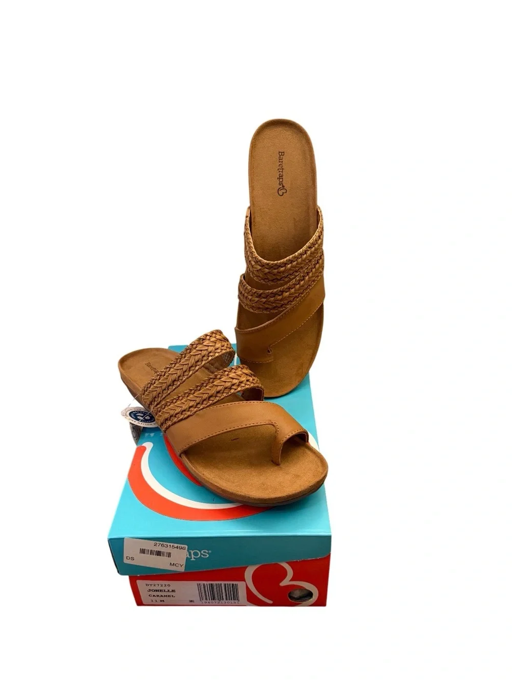 NWT Baretraps Jonelle Caramel Braided Slide Sandals - Women size 11